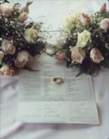 Wedding register and rings